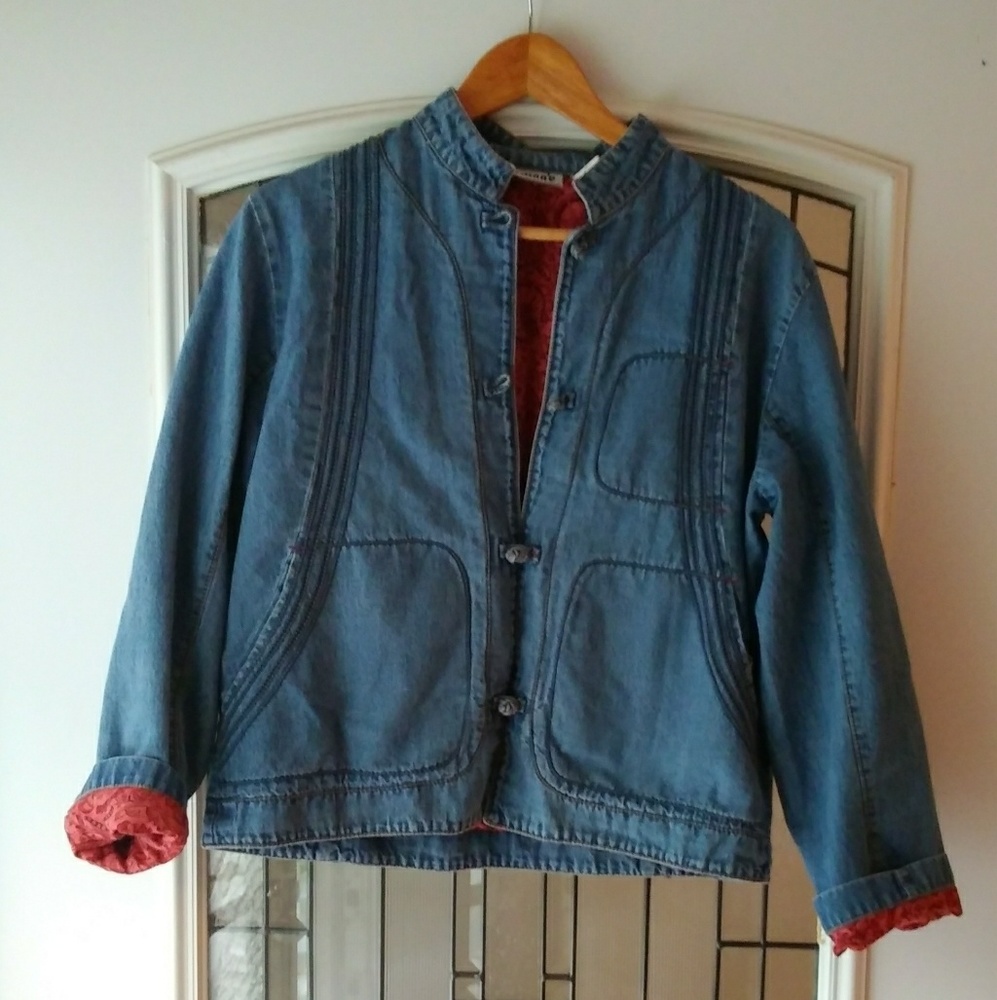 Chico's Design Silk Lined Jean Jacket